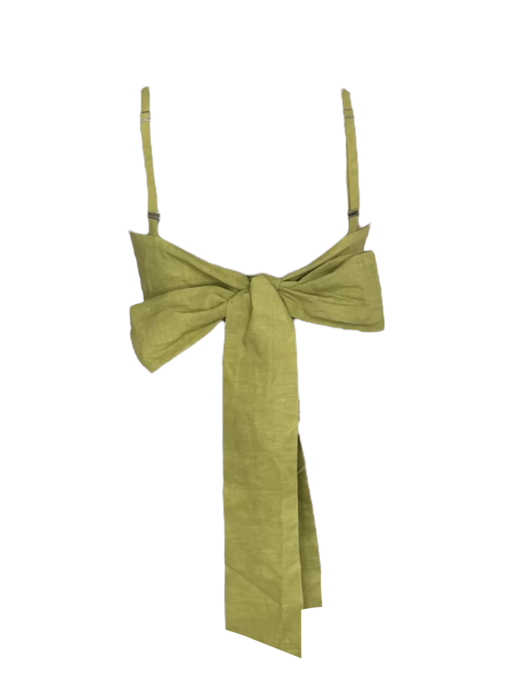 Top de lino con flor hecha a mano. - Image 2